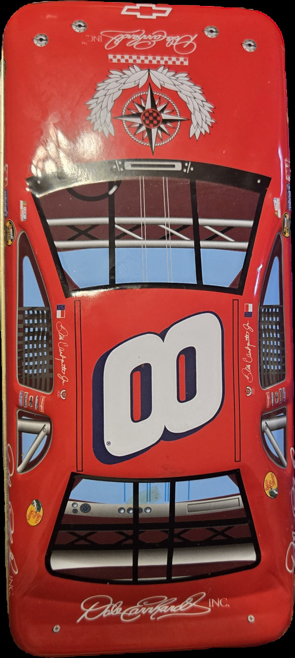 Dale Earnhardt Jr #8 Menards Car Shaped Collectible Tin - Empty